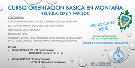 CURSO: Orientación básica en montaña. Brújula, gps y wikiloc